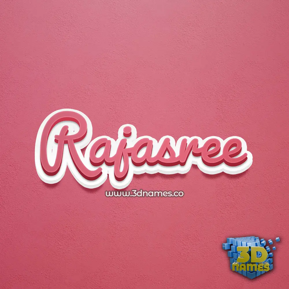 rajasree in Red Scribble style - 3D name wallpaper