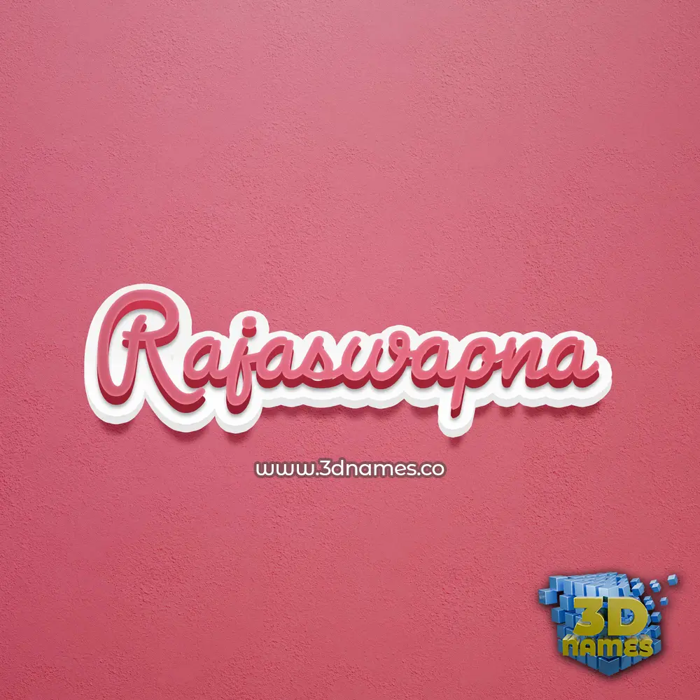 rajaswapna in Red Scribble style - 3D name wallpaper