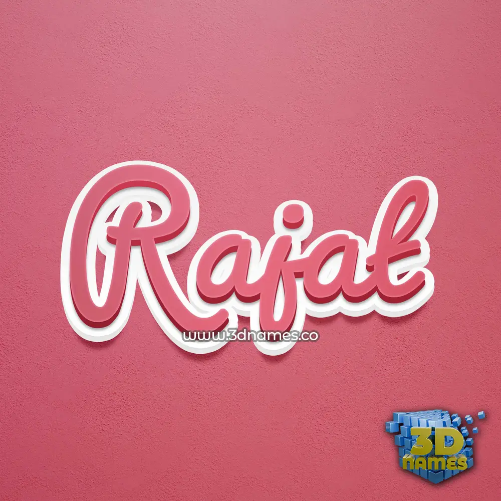 rajat in Red Scribble style - 3D name wallpaper