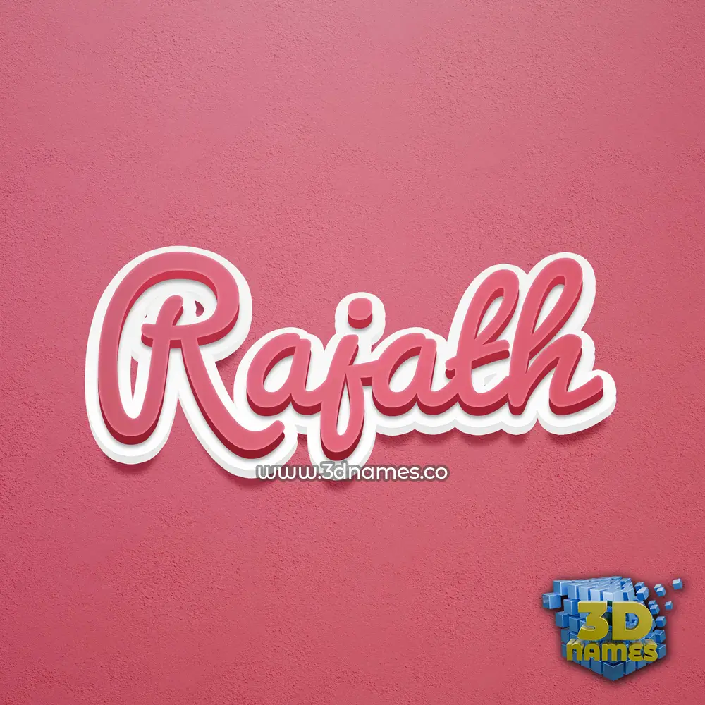 rajath in Red Scribble style - 3D name wallpaper