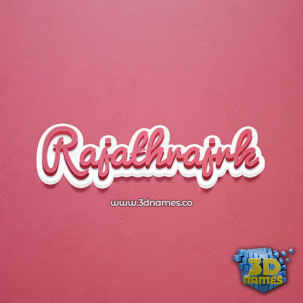 rajathrajrk in Red Scribble style - 3D name wallpaper