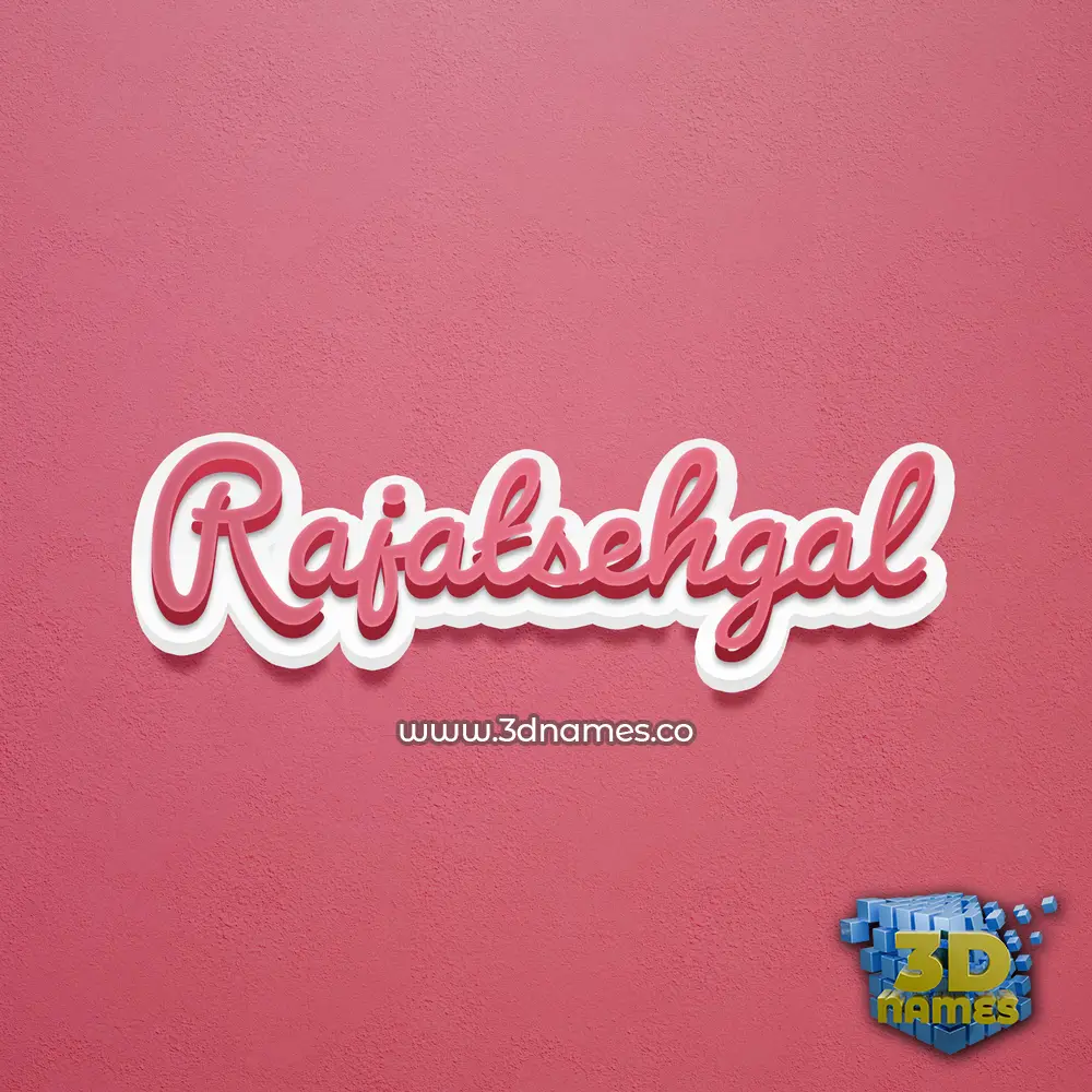 rajatsehgal in Red Scribble style - 3D name wallpaper