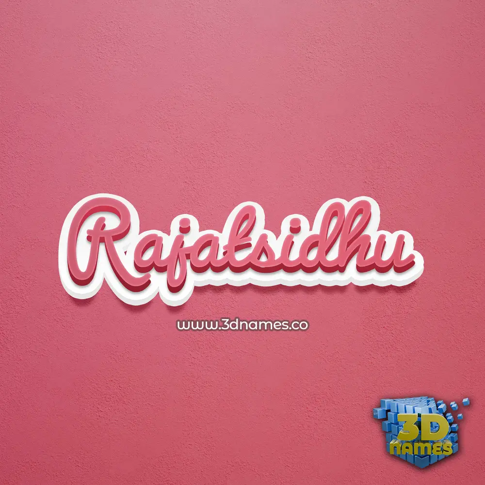 rajatsidhu in Red Scribble style - 3D name wallpaper
