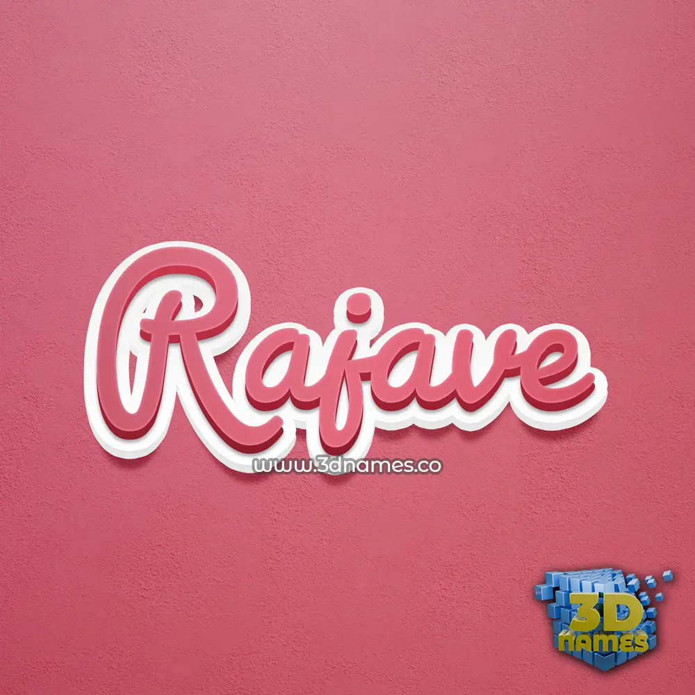 rajave in Red Scribble style - 3D name wallpaper