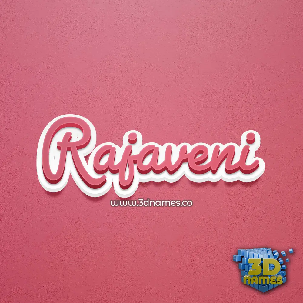 rajaveni in Red Scribble style - 3D name wallpaper