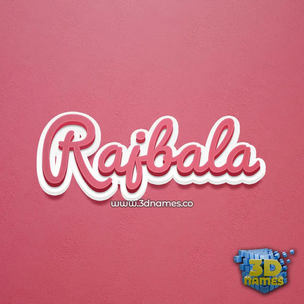 rajbala in Red Scribble style - 3D name wallpaper
