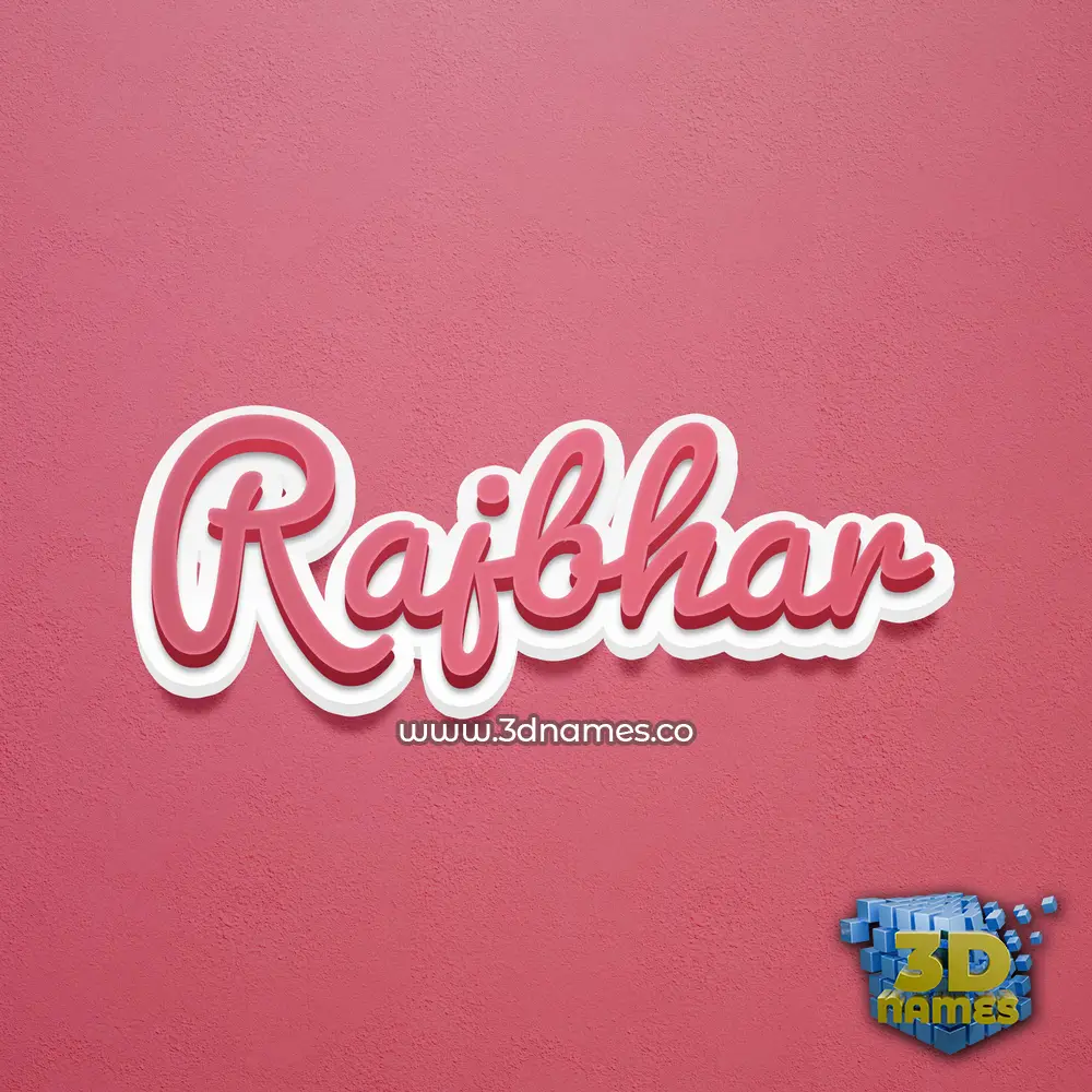 rajbhar in Red Scribble style - 3D name wallpaper