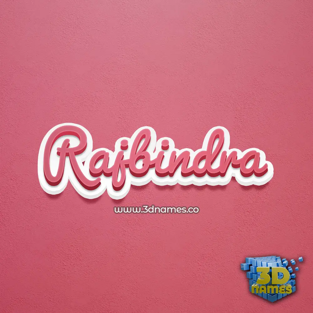 rajbindra in Red Scribble style - 3D name wallpaper