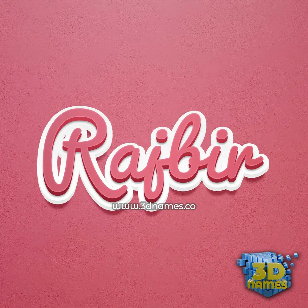 rajbir in Red Scribble style - 3D name wallpaper