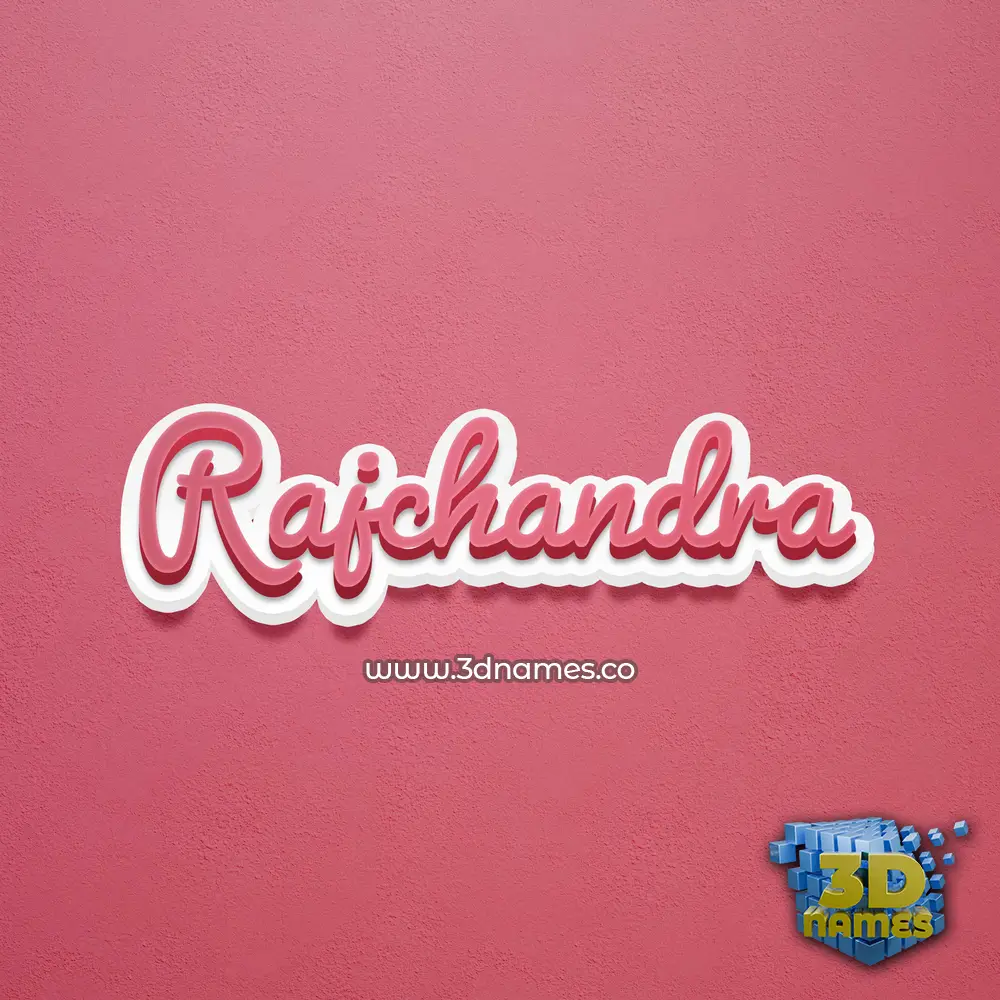rajchandra in Red Scribble style - 3D name wallpaper