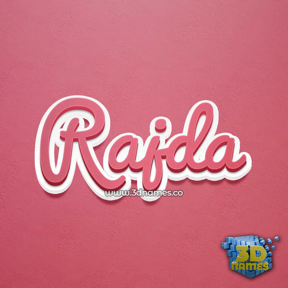 rajda in Red Scribble style - 3D name wallpaper