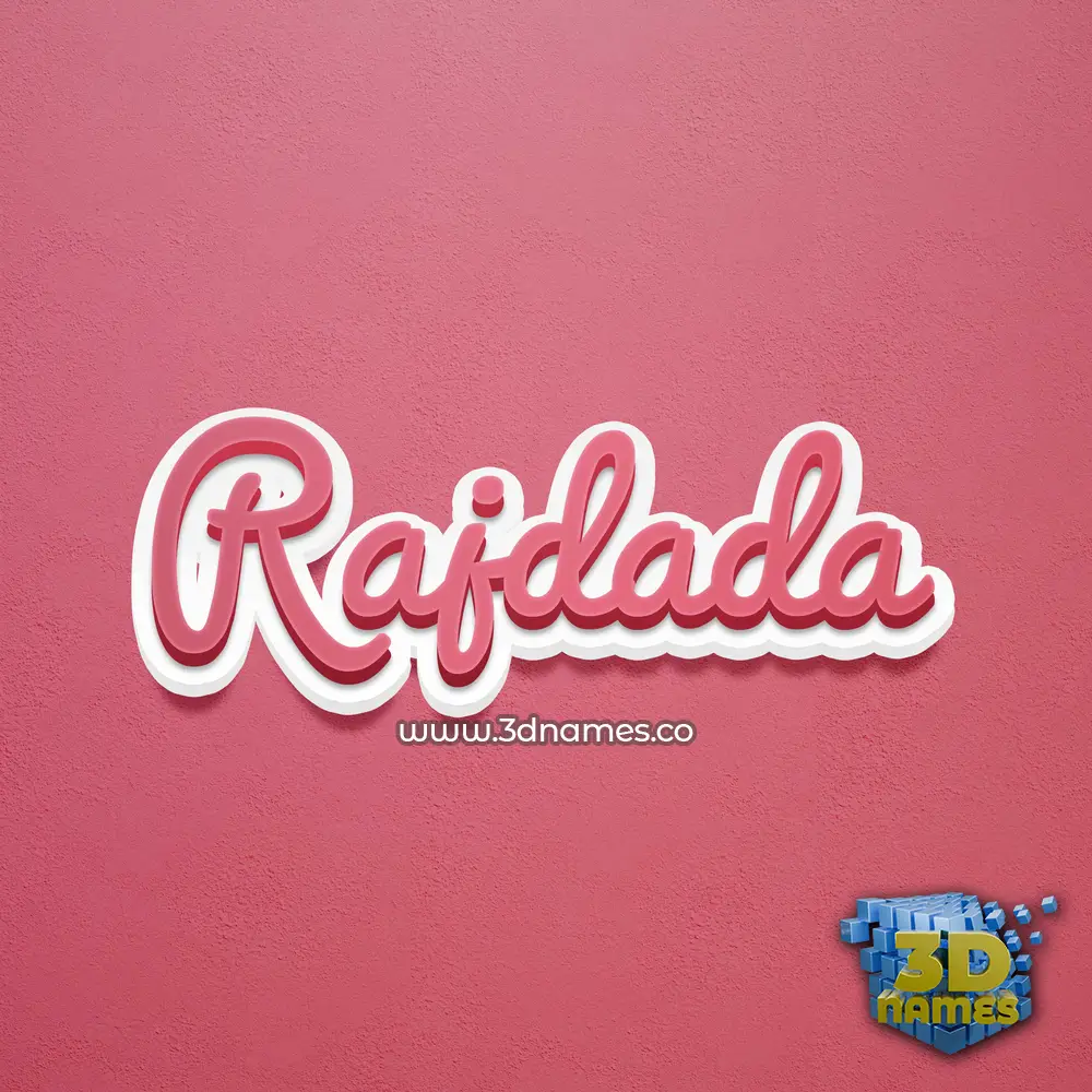rajdada in Red Scribble style - 3D name wallpaper