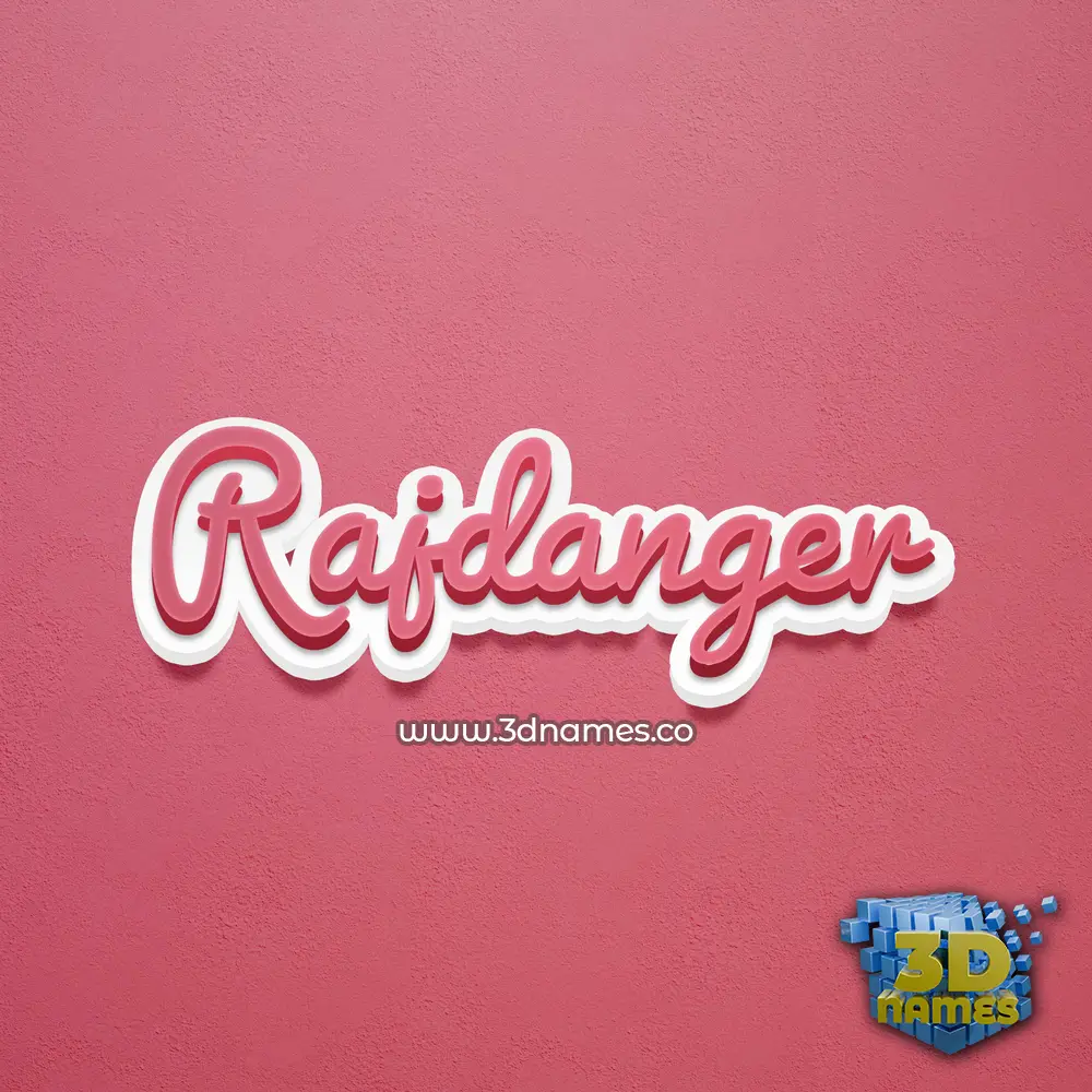 rajdanger in Red Scribble style - 3D name wallpaper