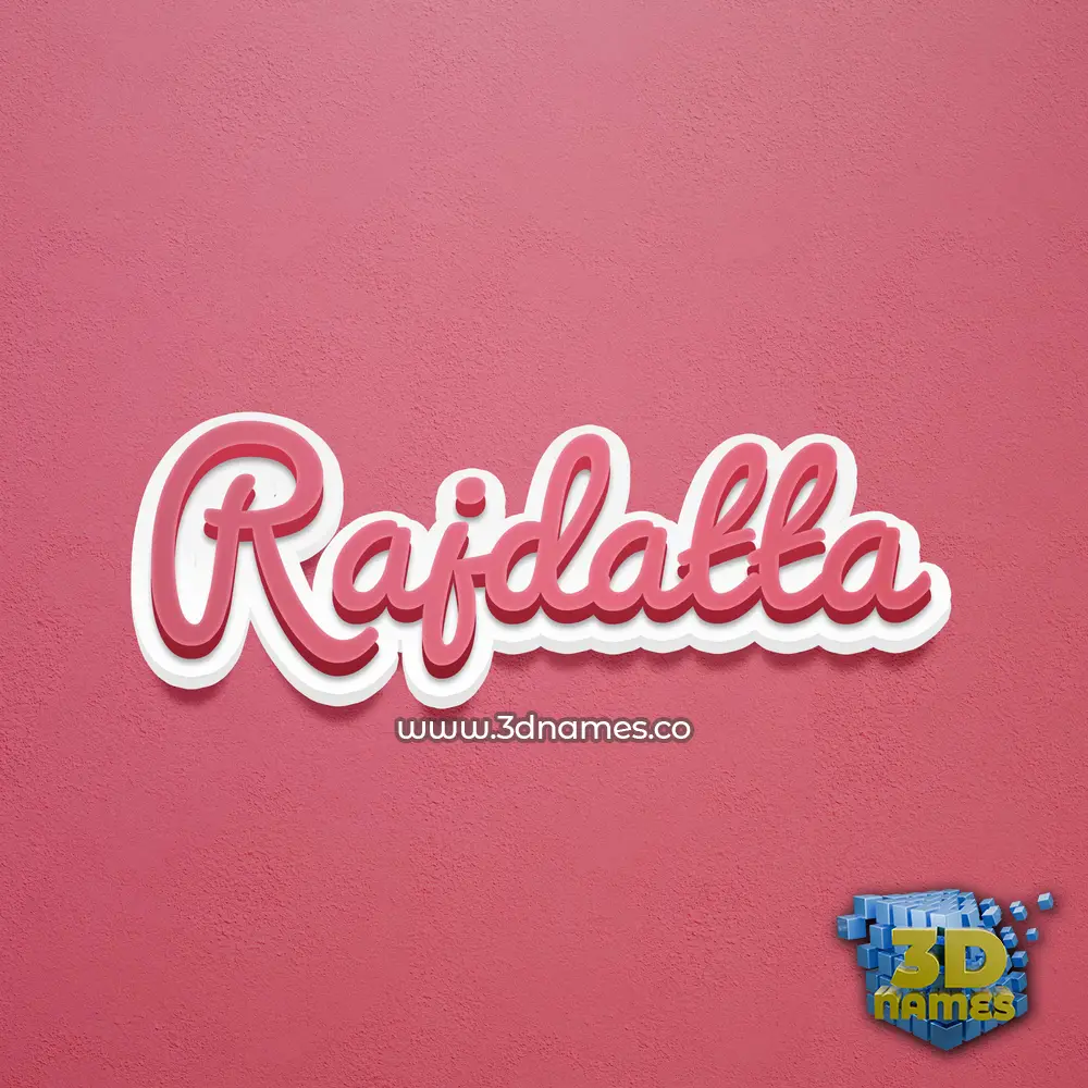rajdatta in Red Scribble style - 3D name wallpaper