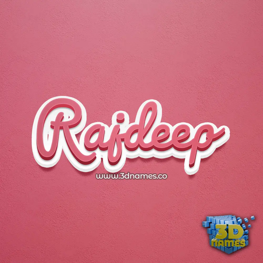 rajdeep in Red Scribble style - 3D name wallpaper