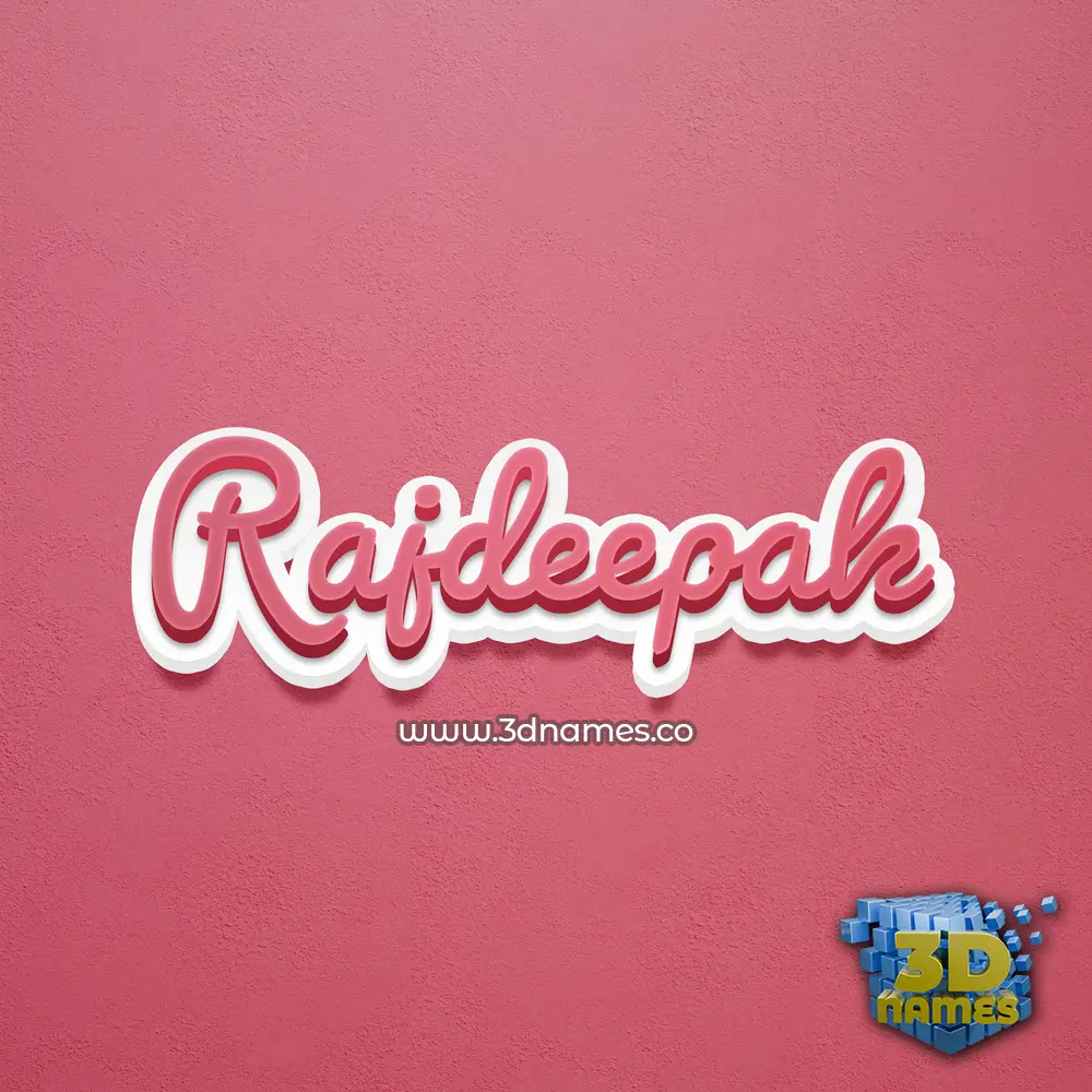 rajdeepak in Red Scribble style - 3D name wallpaper