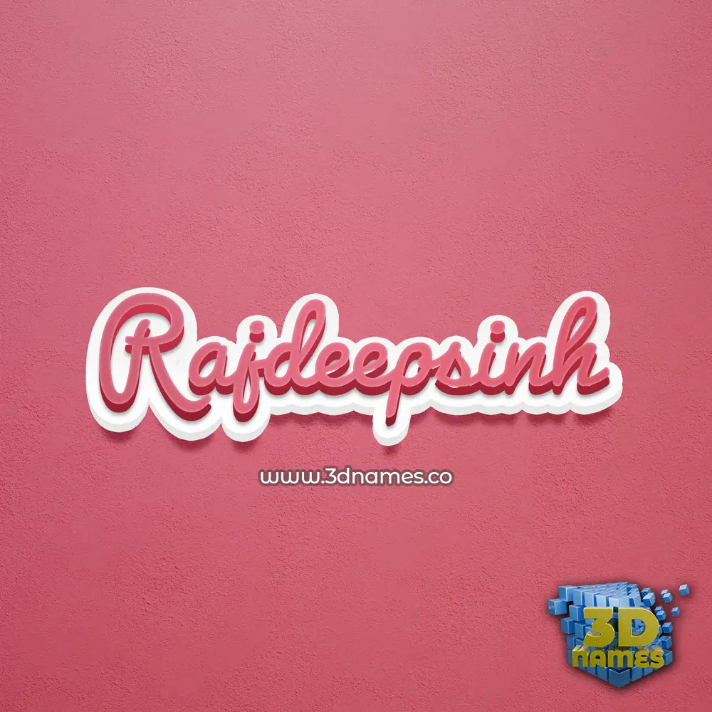 rajdeepsinh in Red Scribble style - 3D name wallpaper