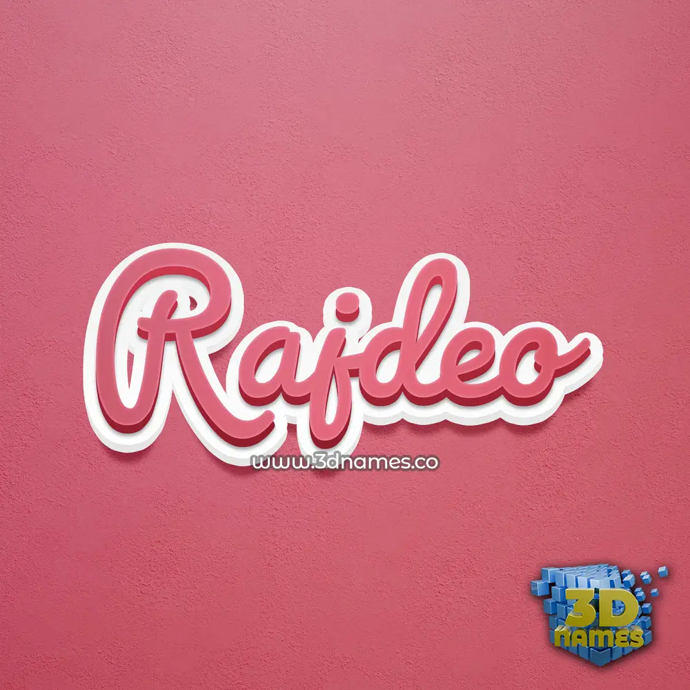 rajdeo in Red Scribble style - 3D name wallpaper