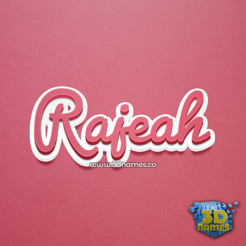 rajeah in Red Scribble style - 3D name wallpaper