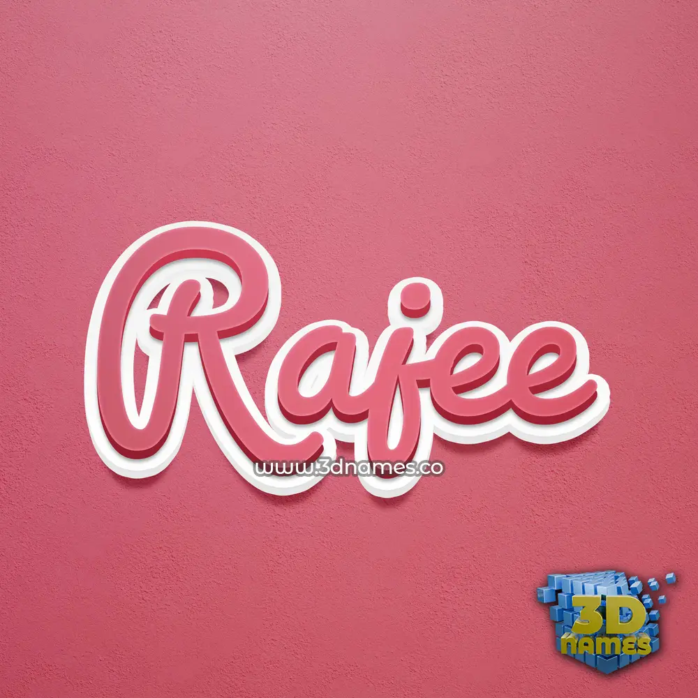 rajee in Red Scribble style - 3D name wallpaper