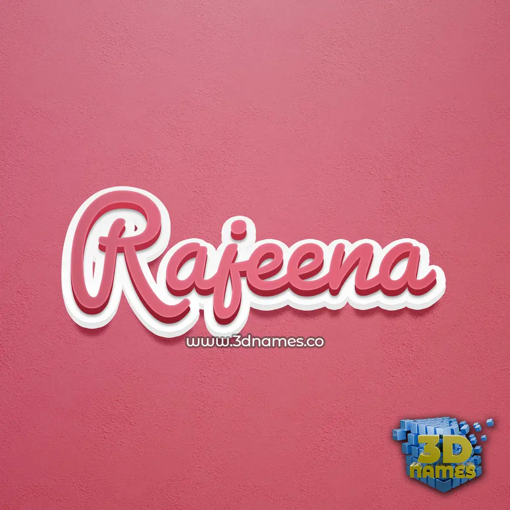 rajeena in Red Scribble style - 3D name wallpaper