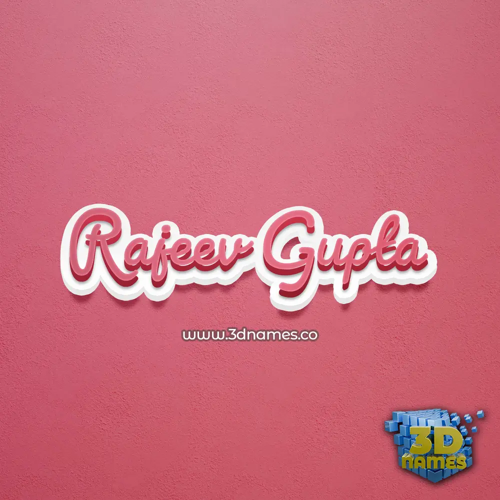 rajeev gupta in Red Scribble style - 3D name wallpaper