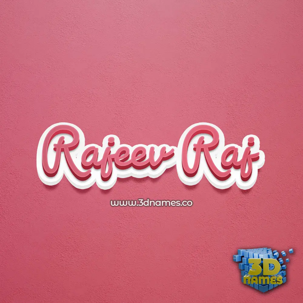 rajeev raj in Red Scribble style - 3D name wallpaper
