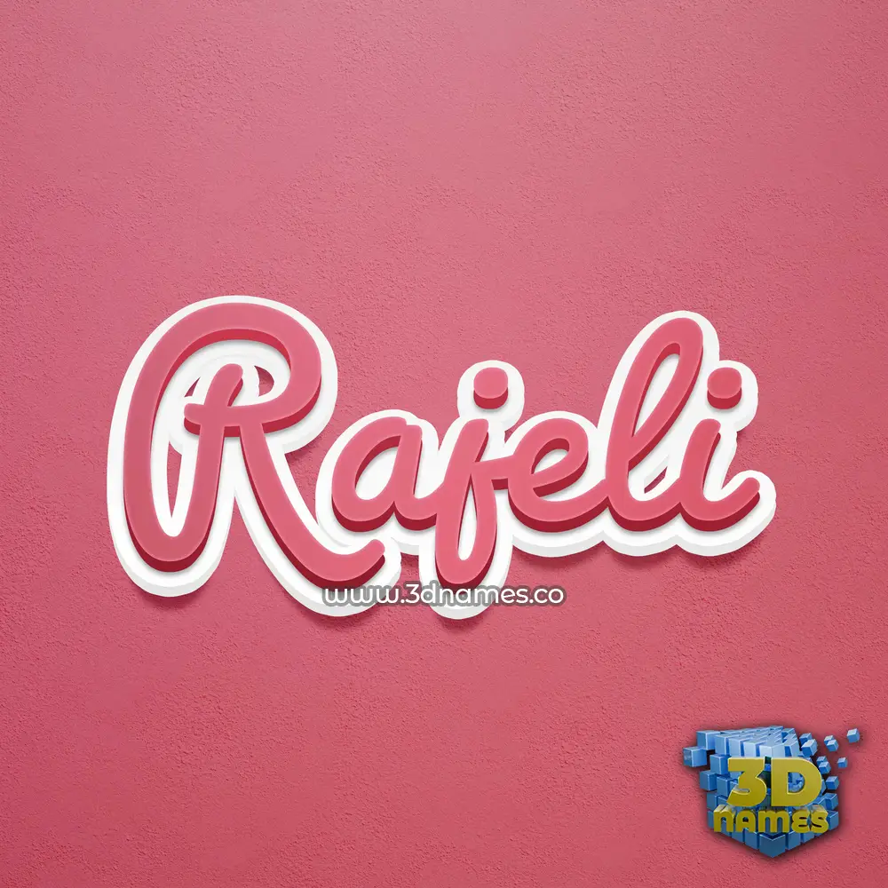 rajeli in Red Scribble style - 3D name wallpaper