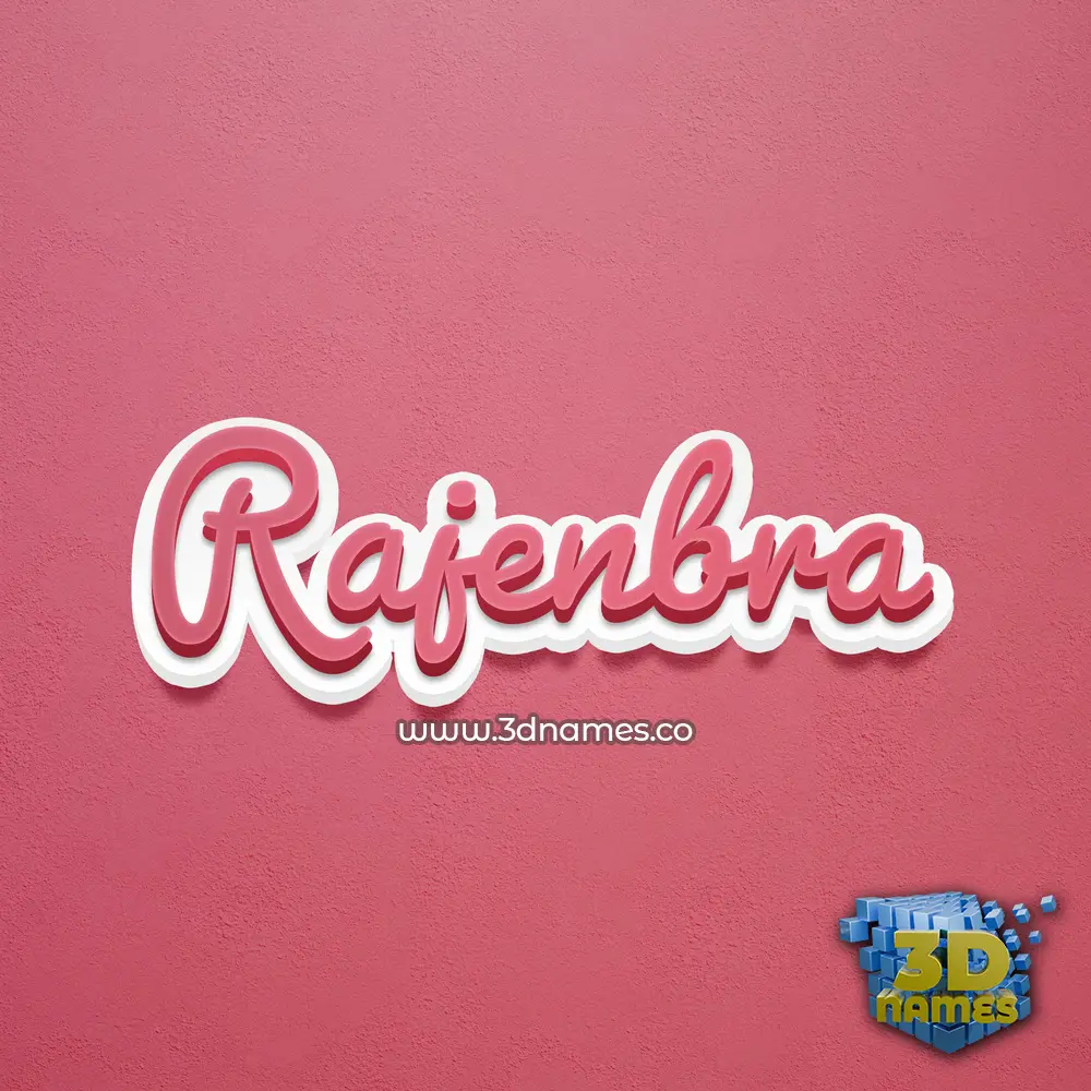 rajenbra in Red Scribble style - 3D name wallpaper