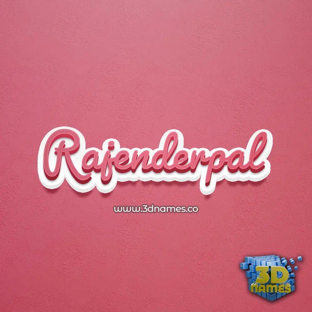 rajenderpal in Red Scribble style - 3D name wallpaper
