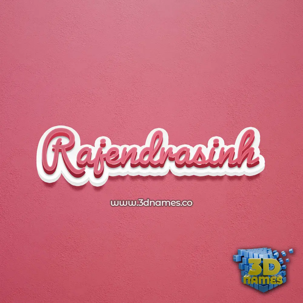 rajendrasinh in Red Scribble style - 3D name wallpaper