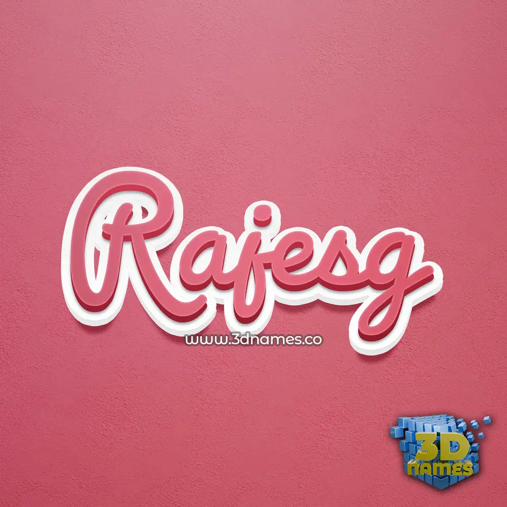 rajesg in Red Scribble style - 3D name wallpaper