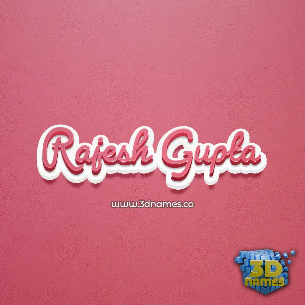 rajesh gupta in Red Scribble style - 3D name wallpaper