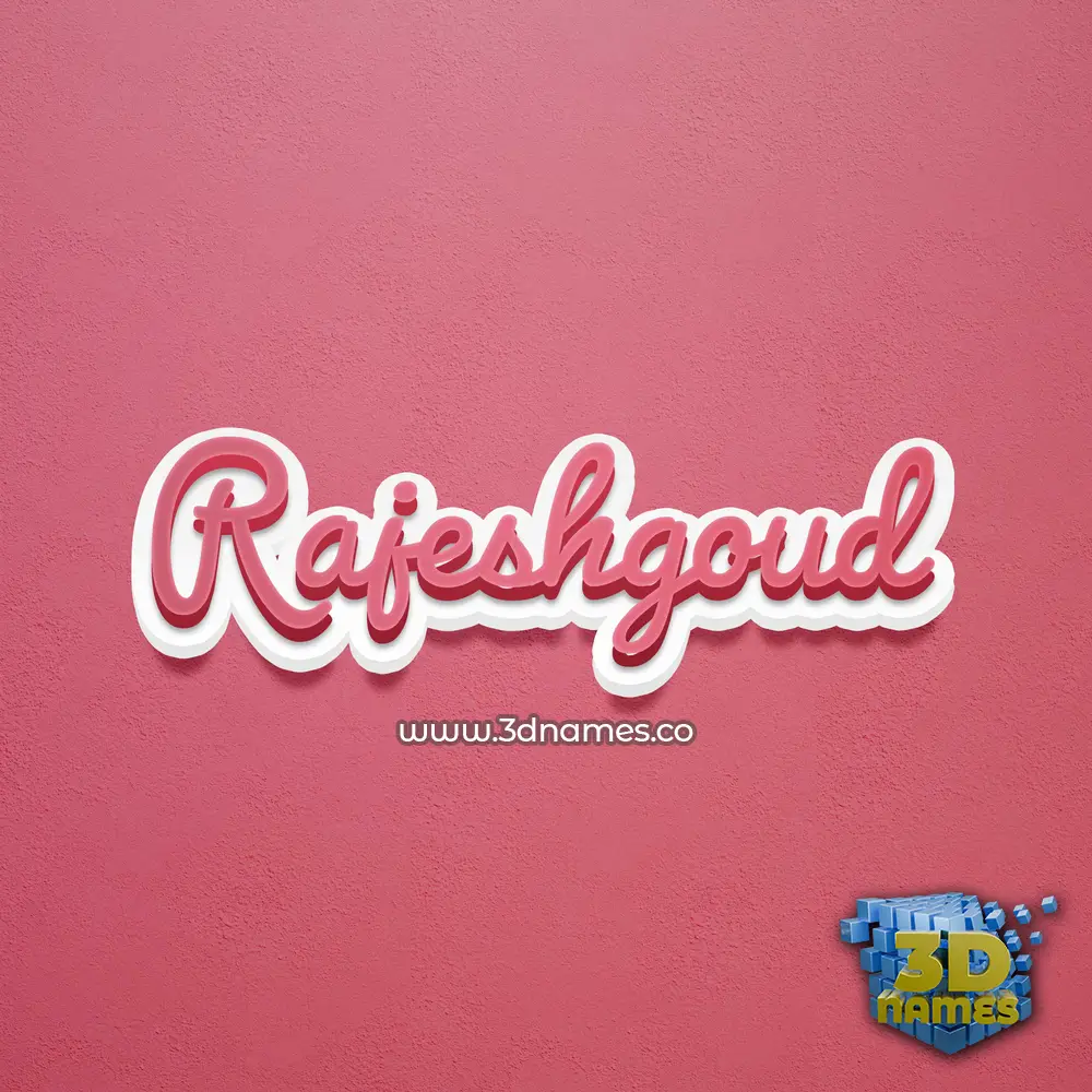 rajeshgoud in Red Scribble style - 3D name wallpaper
