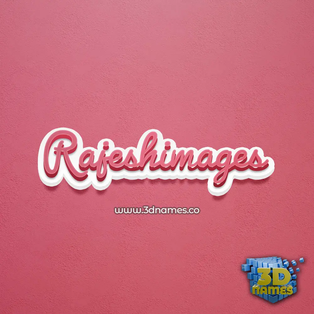 rajeshimages in Red Scribble style - 3D name wallpaper
