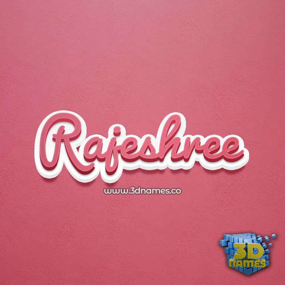 rajeshree in Red Scribble style - 3D name wallpaper