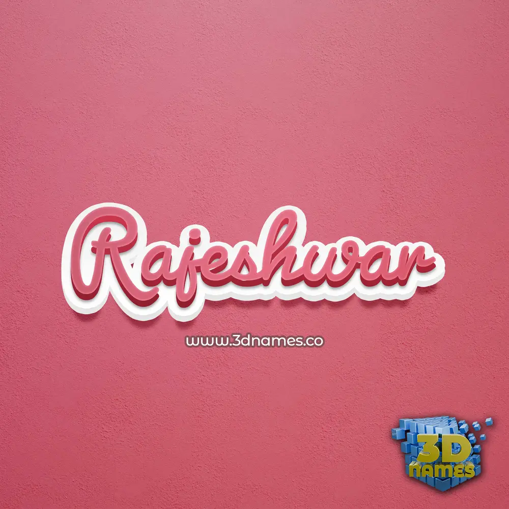 rajeshwar in Red Scribble style - 3D name wallpaper