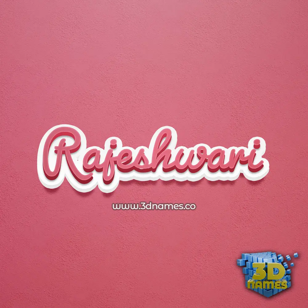 rajeshwari in Red Scribble style - 3D name wallpaper