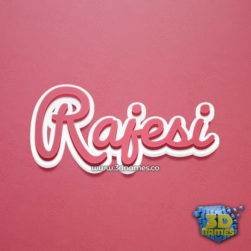 rajesi in Red Scribble style - 3D name wallpaper