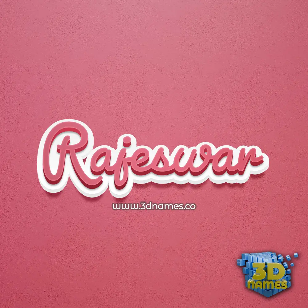 rajeswar in Red Scribble style - 3D name wallpaper