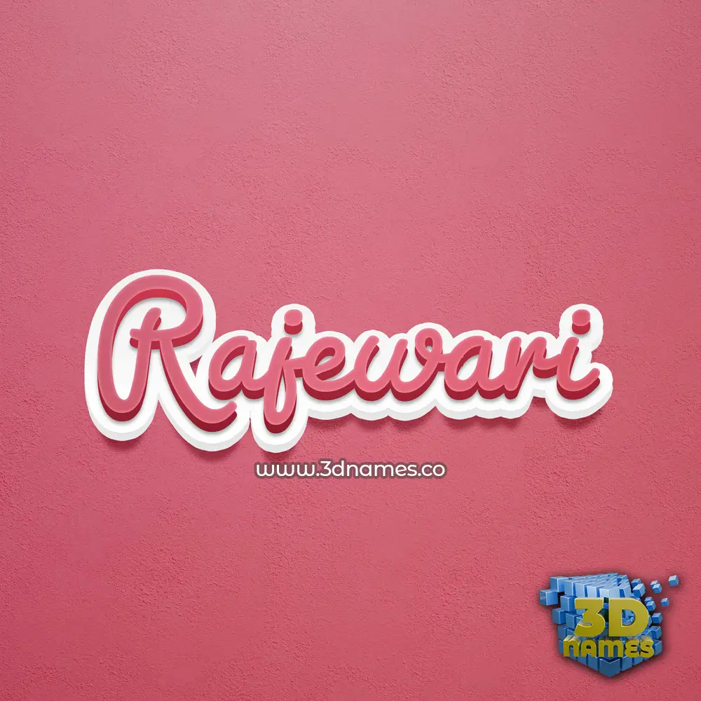 rajewari in Red Scribble style - 3D name wallpaper