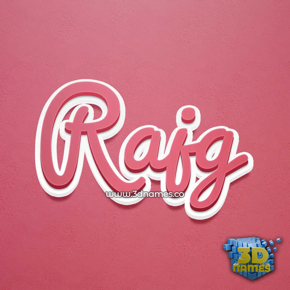 rajg in Red Scribble style - 3D name wallpaper