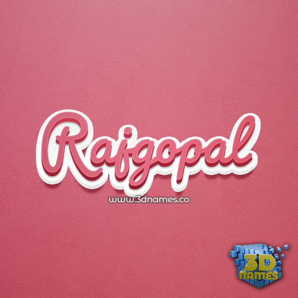 rajgopal in Red Scribble style - 3D name wallpaper