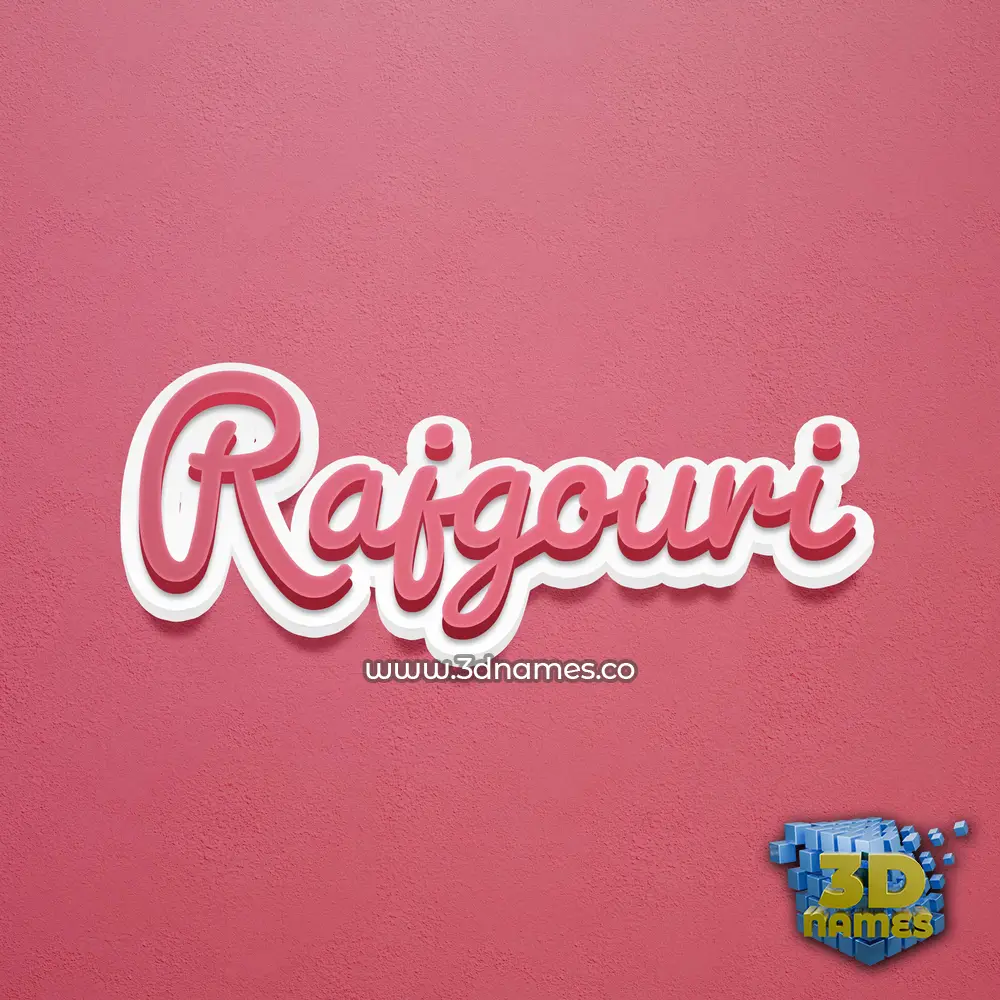 rajgouri in Red Scribble style - 3D name wallpaper