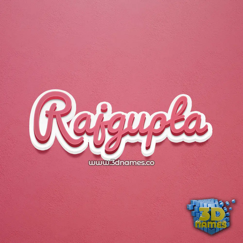 rajgupta in Red Scribble style - 3D name wallpaper