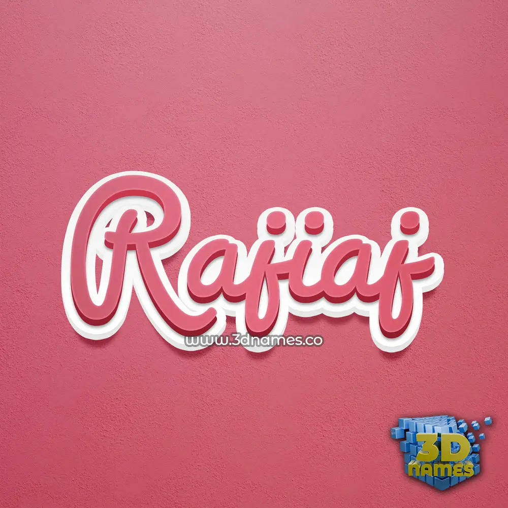 rajiaj in Red Scribble style - 3D name wallpaper