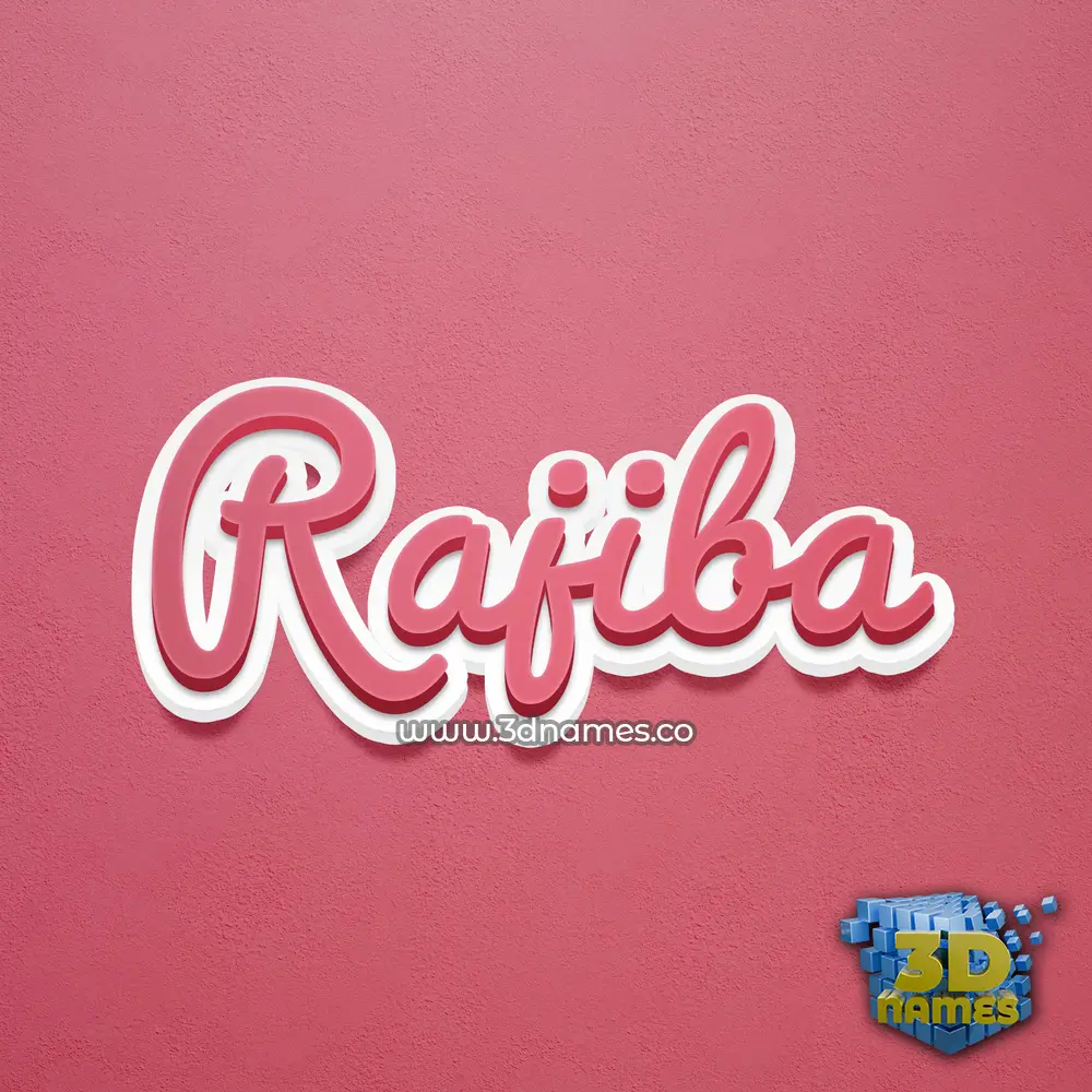 rajiba in Red Scribble style - 3D name wallpaper