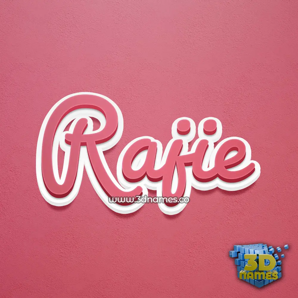 rajie in Red Scribble style - 3D name wallpaper