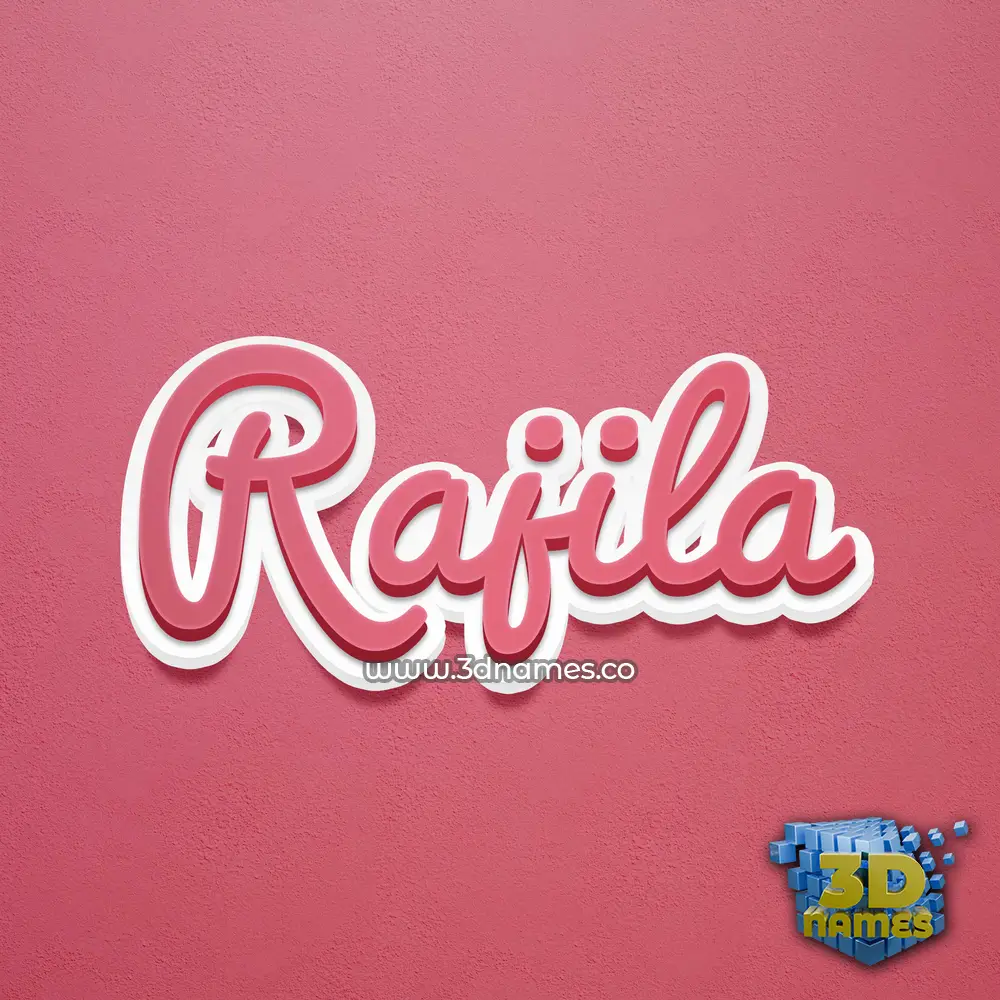 rajila in Red Scribble style - 3D name wallpaper