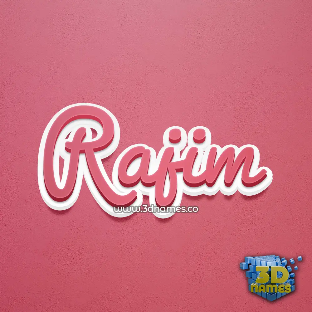 rajim in Red Scribble style - 3D name wallpaper